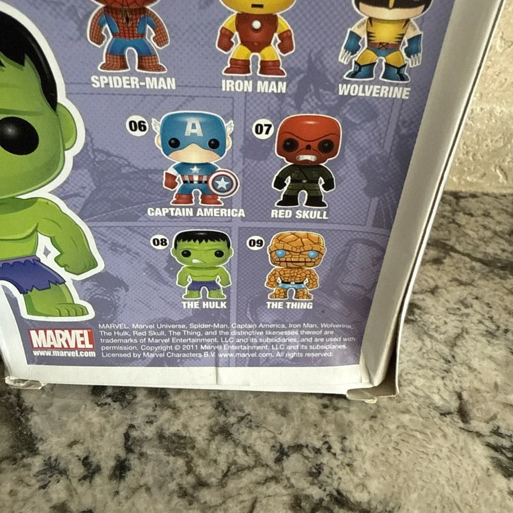 Marvel The Hulk 08 Funko Pop! 2011 Large Font On Front